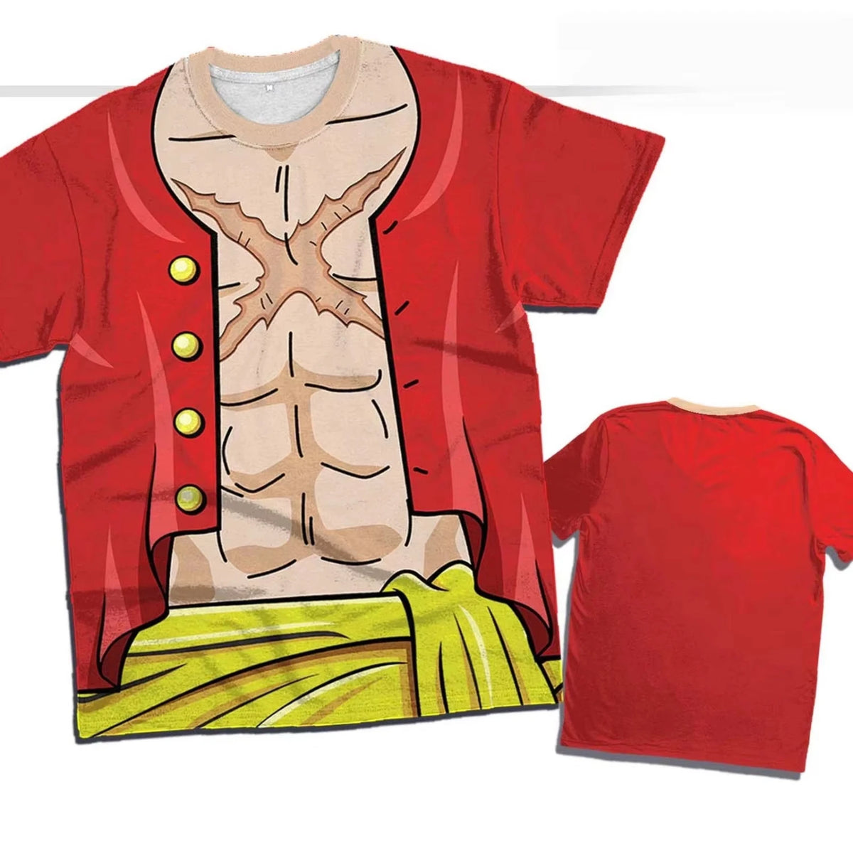Luffy One Piece 3D Printed Kids T-Shirt | Polyester