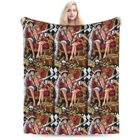 Stay warm with this One Piece Luffy Blanket! 🏴‍☠️ Premium knitted fleece throw for beds and sofas. Soft anime home decor. Shop the trend now!