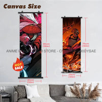 High-definition Naruto Posters hanging scroll featuring Uzumaki Naruto, Uchiha Sasuke, and Madara for anime home wall decoration.