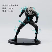A 16cm Anime Kaiju No. 8 Hibino Kafka Figure in a standing gun pose, a PVC animation model toy for collection.