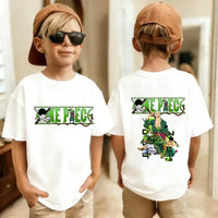 One Piece Kids T-Shirt Anime Luffy Zoro Chopper short sleeve cotton summer tee boys girls ages 7-13