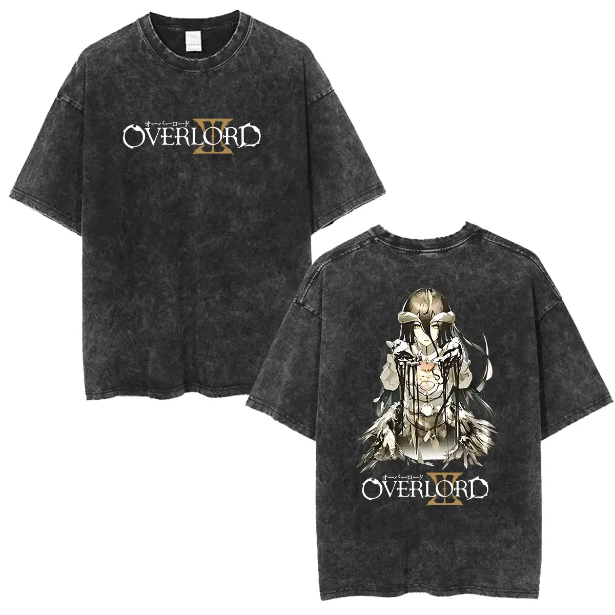 Albedo Overlord Vintage Washed T-Shirt Anime Graphic Tee