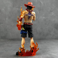 A premium Fire Fist Ace Figure DX 10th Anniversary edition made of PVC, showcasing Portgas D. Ace with flame effects in a dynamic battle pose.
