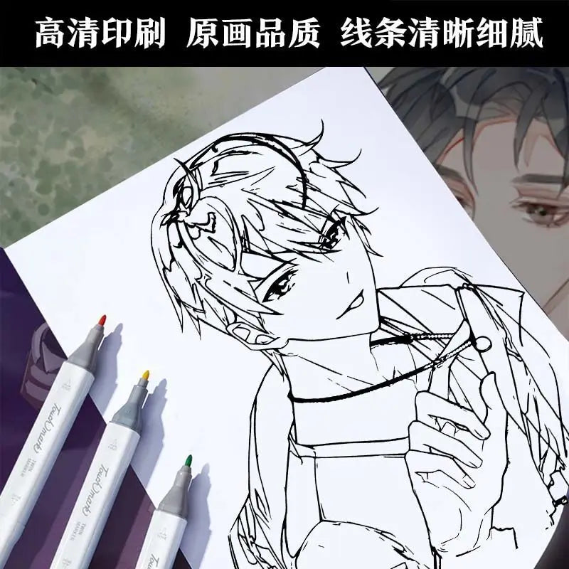 Chainsaw Man Anime Colouring Book multiple pages fan-drawn anime outline sketches colouring