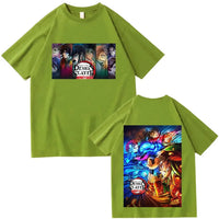 A unisex Anime Demon Slayer Infinity Castle T-Shirt in a Harajuku crewneck style, perfect as a fan gift.