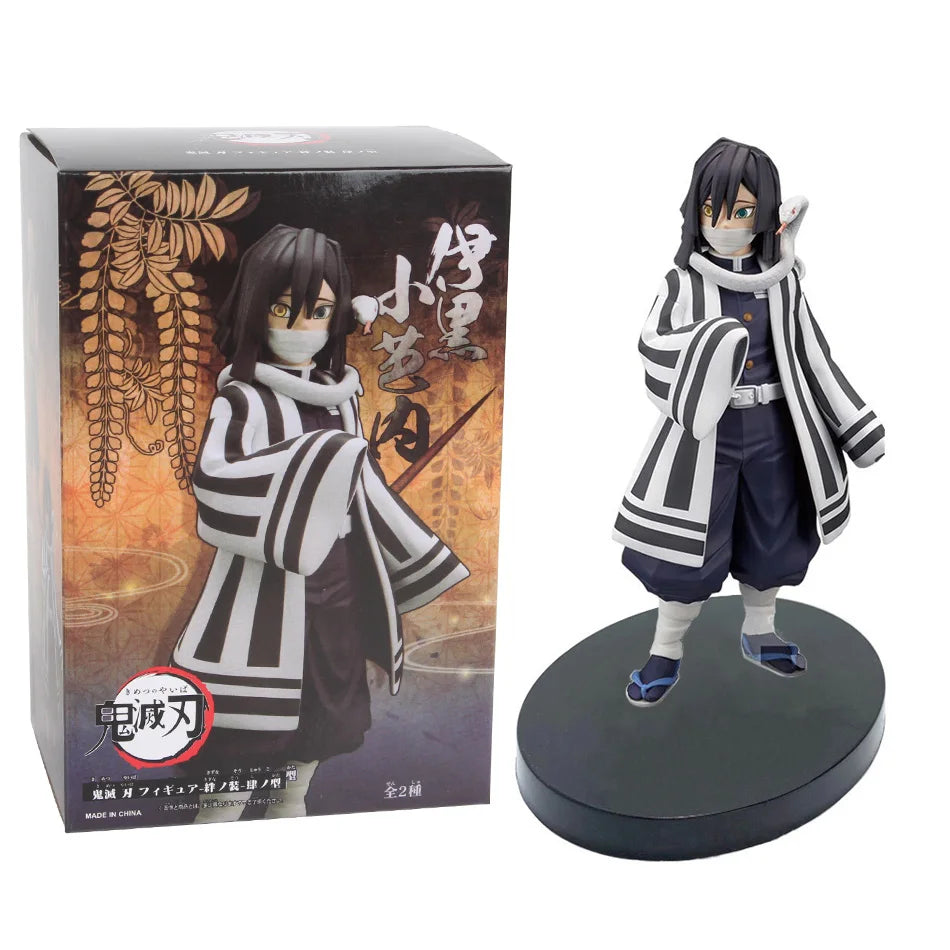 A high-quality Demon Slayer Action Figure PVC model collection featuring Kamado Tanjirou, Agatsuma Zenitsu, and Nezuko in dynamic warrior poses.
