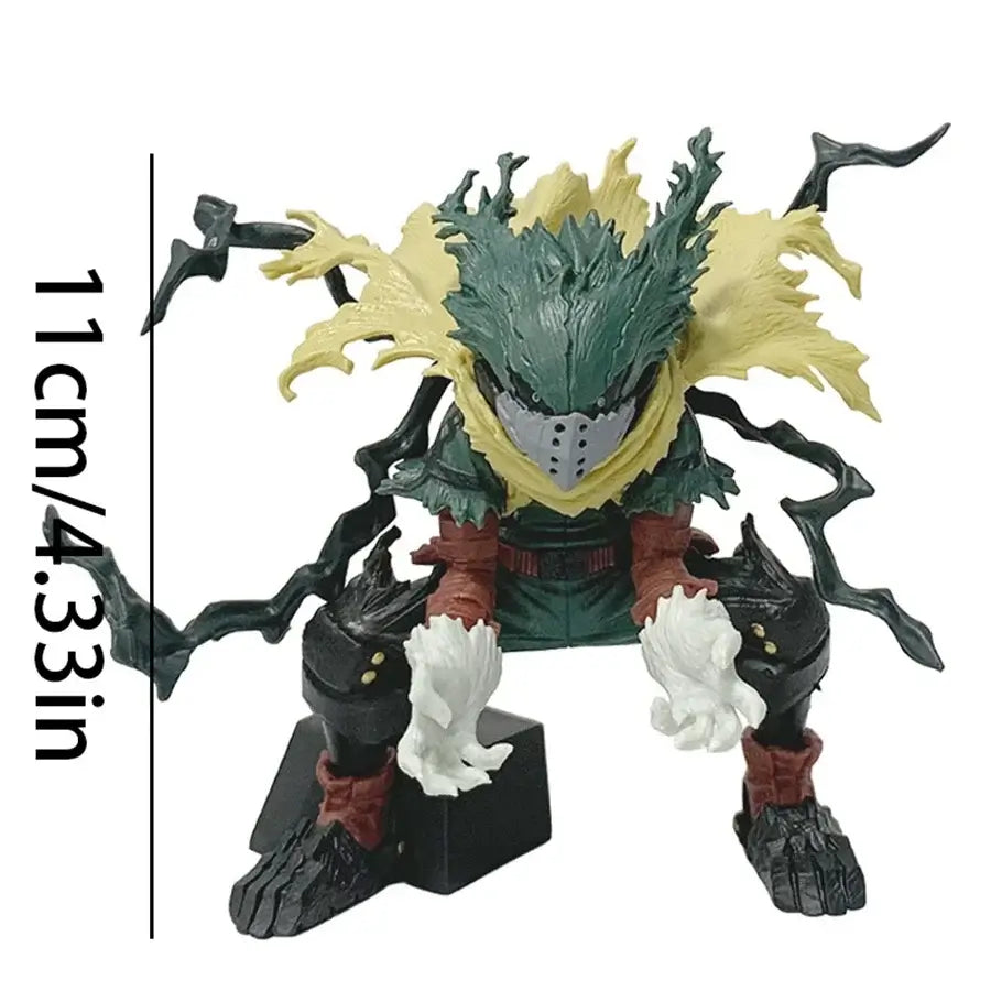 A highly detailed 18cm My Hero Academia Anime Figure made of PVC, featuring action poses of All Might, Deku, and Bakugo for collectors.