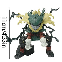 A highly detailed 18cm My Hero Academia Anime Figure made of PVC, featuring action poses of All Might, Deku, and Bakugo for collectors.