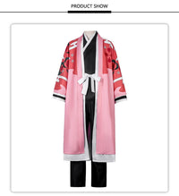 Shunsui Kyoraku BLEACH TYBW Cosplay Costume showcased in a vibrant five-piece outfit with printed robe.