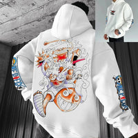 Dragon Ball Majin Buu Pink Oversized Hoodie back view oversized pink cotton anime kawaii fashion