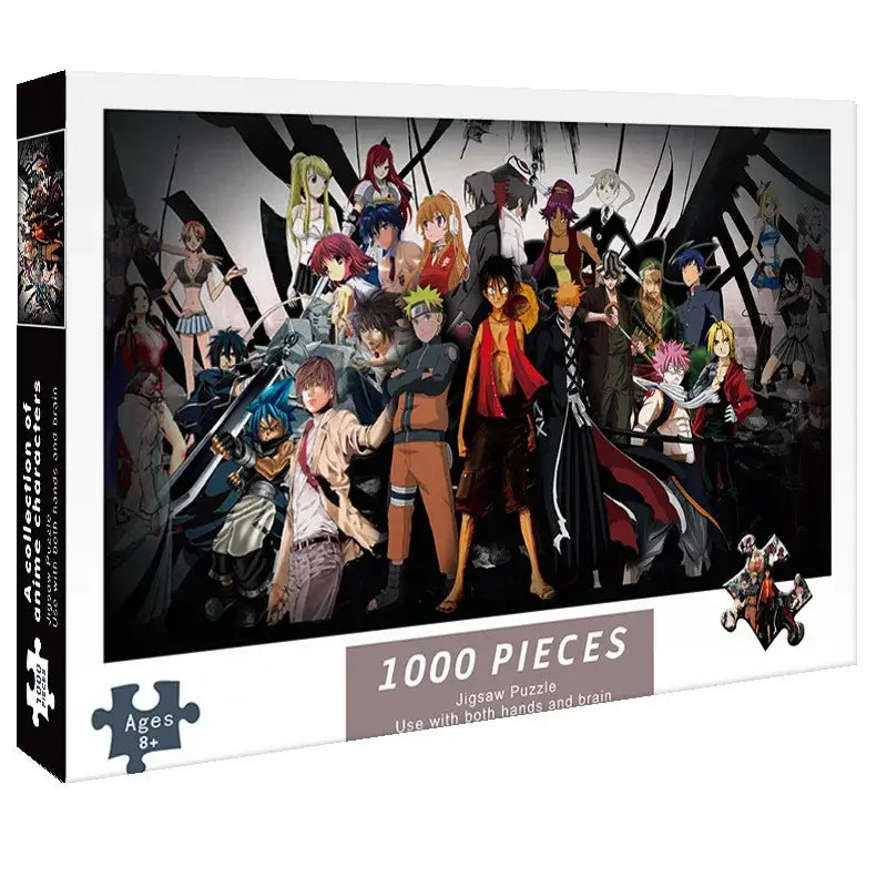 Japanese Anime Puzzle 1000 piece stress relief toy for adults and kids featuring vibrant anime-inspired artwork