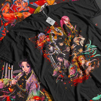 Close-up of Demon Slayer Hero Characters Y2K Children Cotton T-Shirt hero print detail cotton