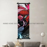 High-definition Naruto Posters hanging scroll featuring Uzumaki Naruto, Uchiha Sasuke, and Madara for anime home wall decoration.