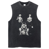 One Piece Vintage Washed Graphic Tank Top | Cotton Streetwear