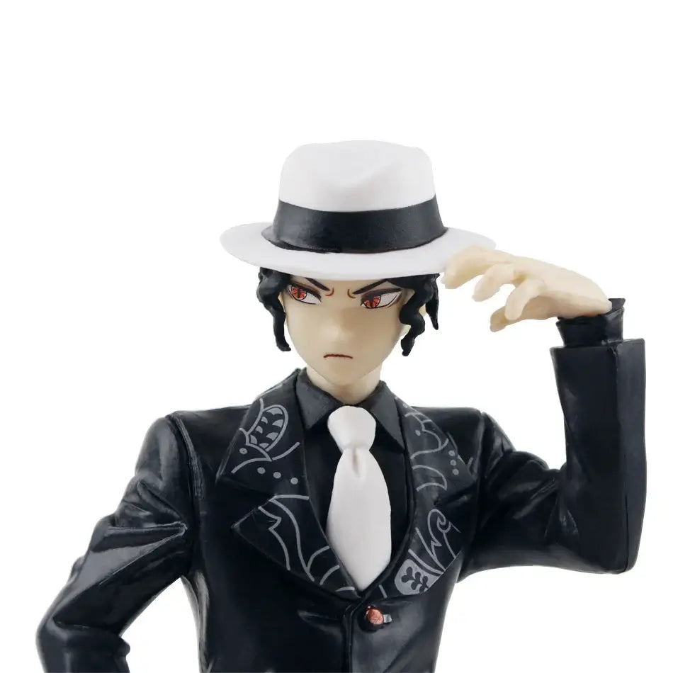 A highly detailed 16cm Demon Slayer Anime Figure made of premium PVC, showcasing Kamado Tanjiro in a dynamic warrior action pose for desktop decoration.