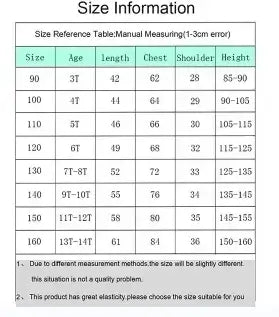 Size information table for One Piece Halloween Hoodie, detailing age, length, chest, shoulder, and height dimensions.