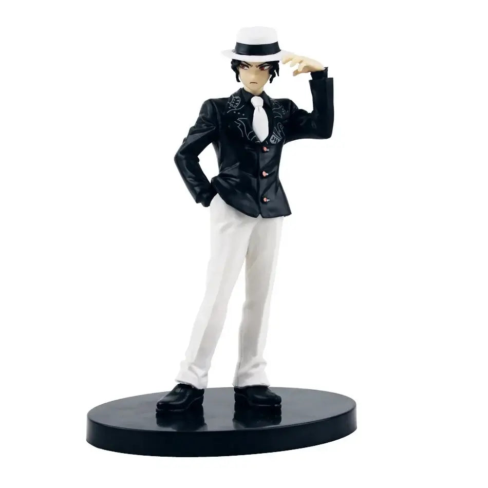 A highly detailed 16cm Demon Slayer Anime Figure made of premium PVC, showcasing Kamado Tanjiro in a dynamic warrior action pose for desktop decoration.
