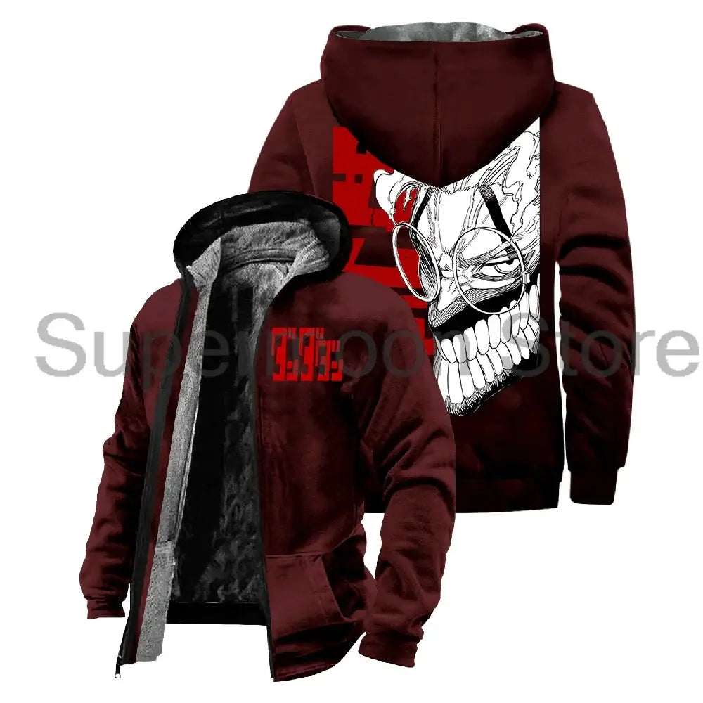 Dandadan Okarun Anime Harajuku Zip Hoodie streetwear winter jacket parka men women long sleeve