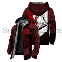 Dandadan Okarun Anime Harajuku Zip Hoodie streetwear winter jacket parka men women long sleeve