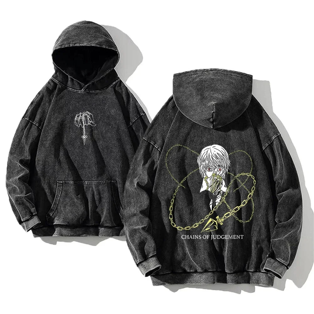 Hunter x Hunter Vintage Washed Manga Hoodie | Fleece Pullover