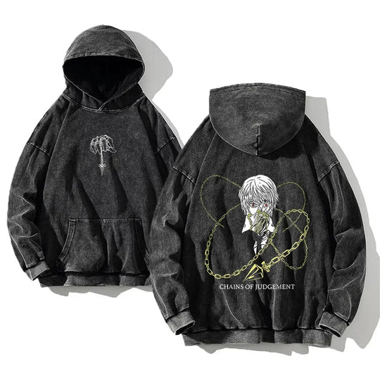 Hunter x Hunter Vintage Washed Manga Hoodie | Fleece Pullover