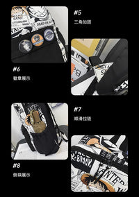 One Piece Luffy Anime Backpack school laptop travel bag men women bold print gift