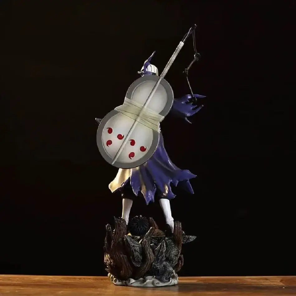 A 22cm NARUTO Anime Uchiha Obito Figure in a standing posture sculpture, a PVC model statue and collection toy gift.