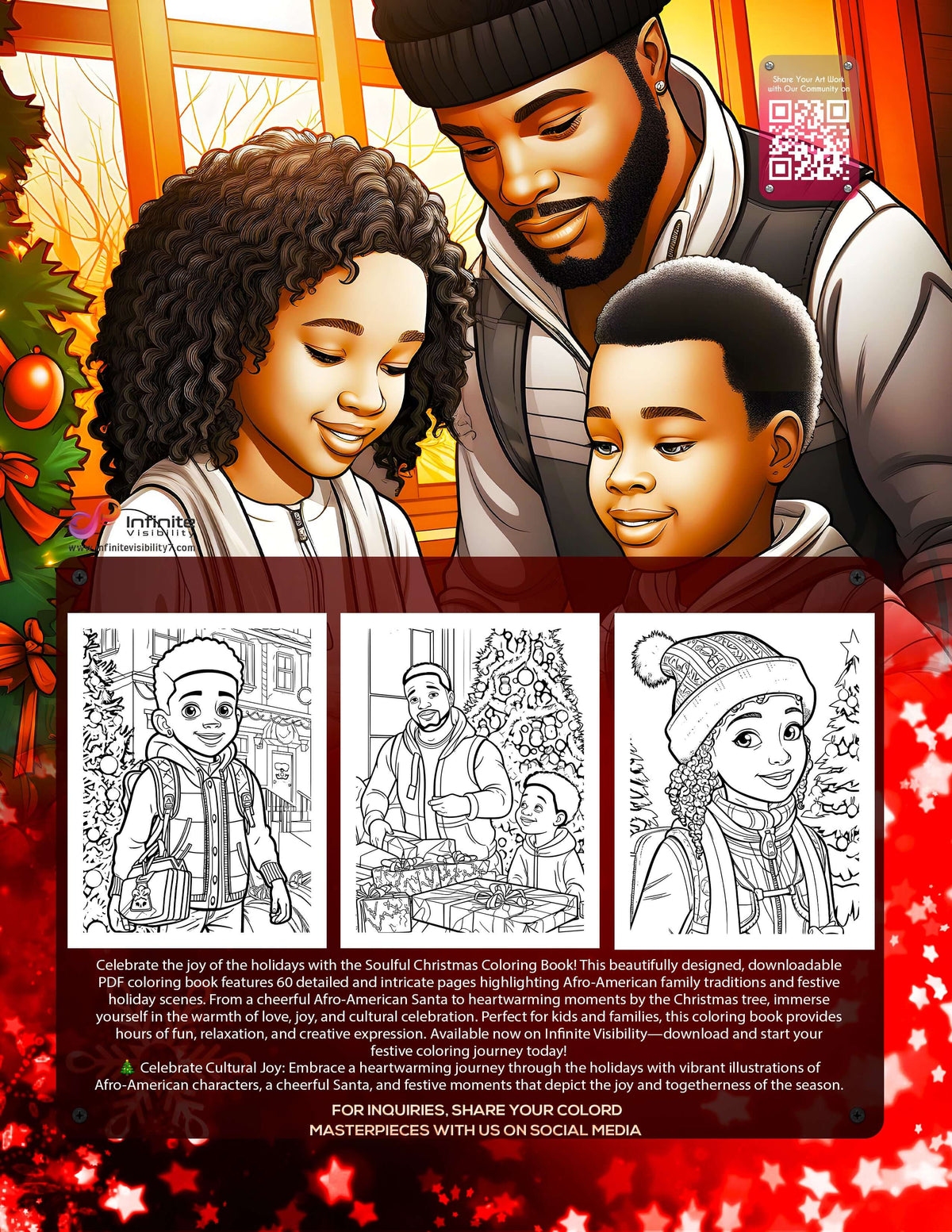 Soulful Christmas Coloring Book: An Afro-American Family Coloring Adventure