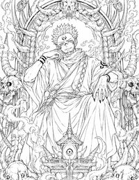 Sukuna Jujutsu Kaisen Coloring Page King of Curses PDF