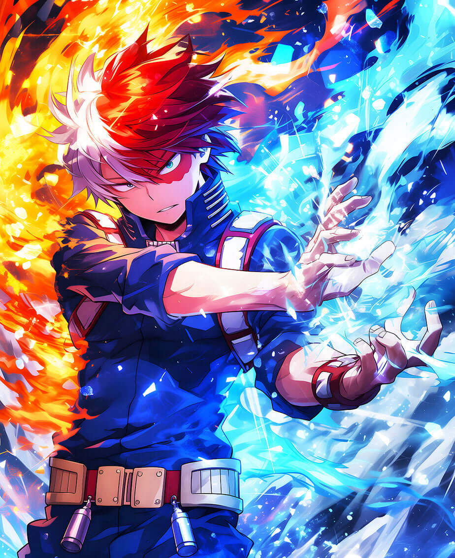 Todoroki: Frozen Fire - MHA Digital Download - Unleash Duality! 🔥❄️ #Todoroki #MHAart
