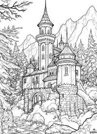 Free Enchanted Castle Coloring Page - Infinite Visibility