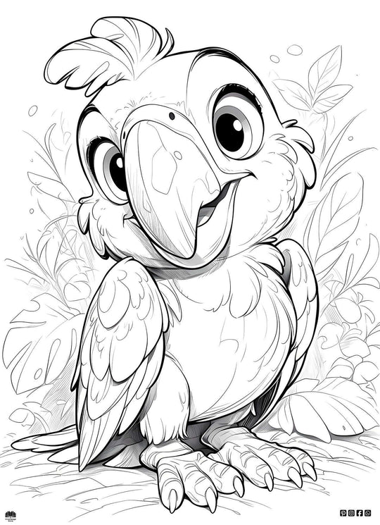 Free Cute Parrot Coloring Page - Infinite Visibility