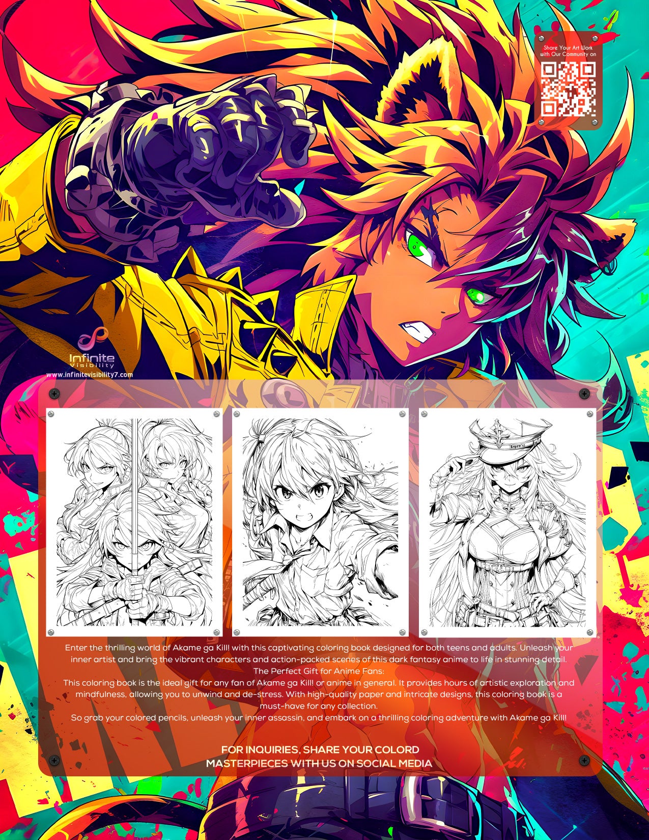 Unleash Your Inner Assassin: Dive into the World of Akame ga Kill! Coloring Book (Volume 1)