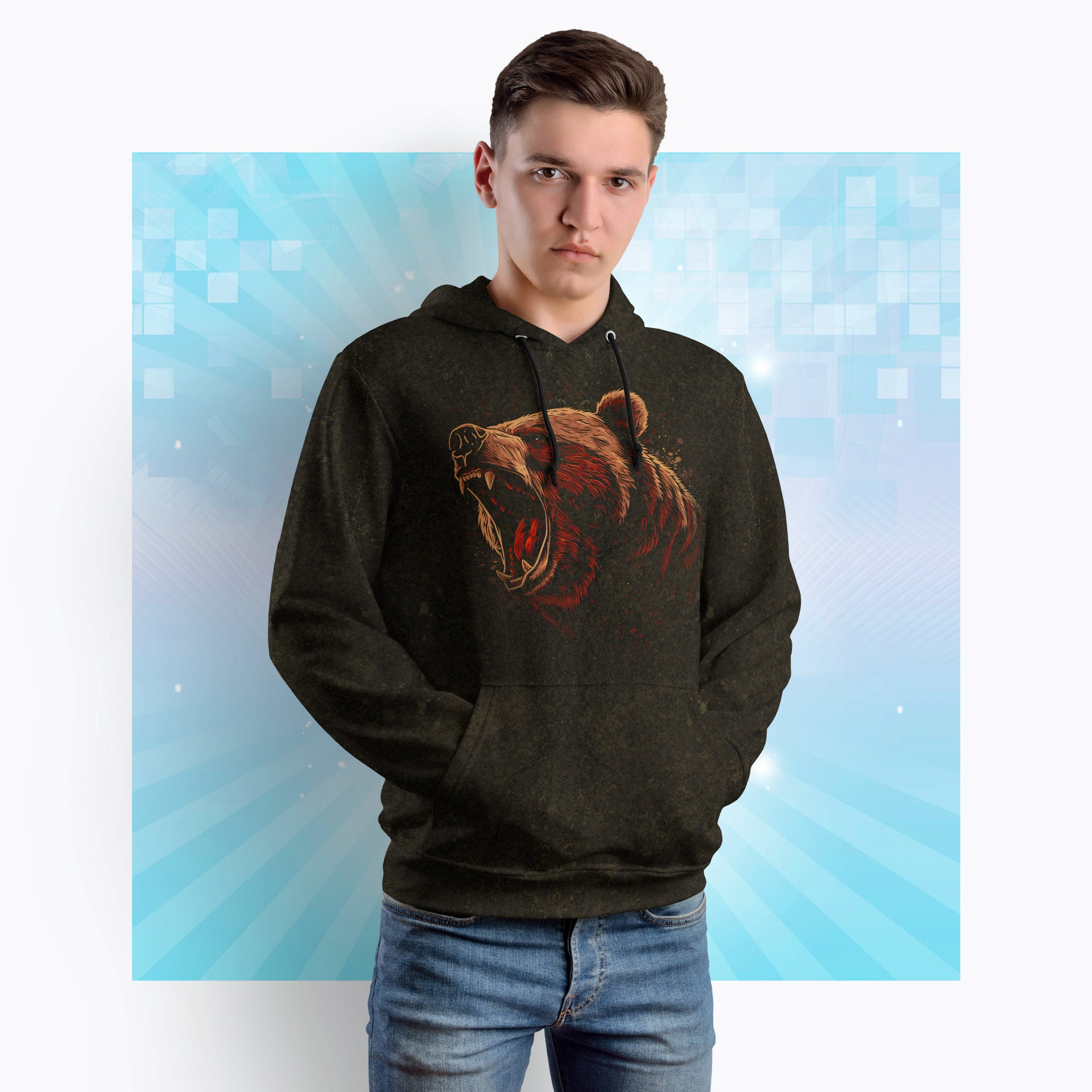 Unleash Your Wild Side - Bear Hoodie Fashion Hoodie (AOP)