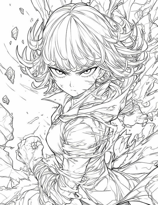 Unyielding Fury: Color Tatsumaki Amidst the Debris!