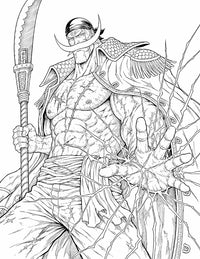 Whitebeard One Piece Coloring Page Quake Emperor Bisento