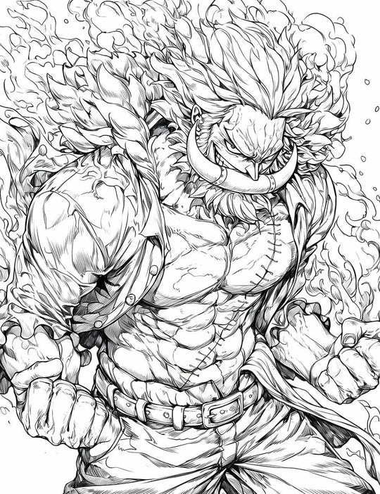 Whitebeard's Might: One Piece Epic Coloring Page | Infinite Visibility