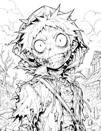 Anime Zombie Apocalypse: Bone-Chilling Coloring Fun!