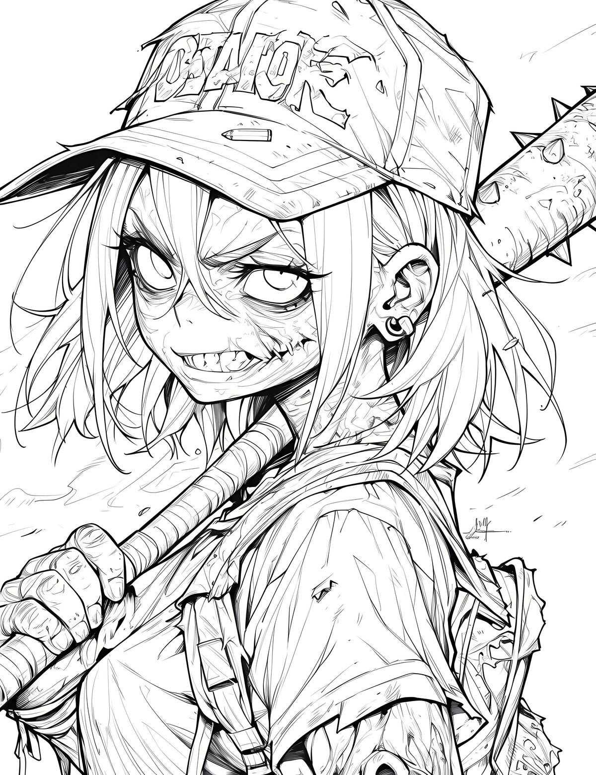 Anime Zombie Apocalypse: Bone-Chilling Coloring Fun!