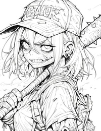Anime Zombie Apocalypse: Bone-Chilling Coloring Fun!